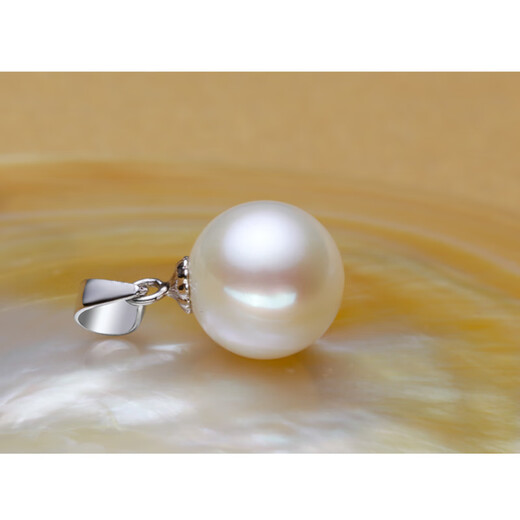 Fat Donglai same style pearl pendant necklace freshwater mother-of-pearl single clavicle chain classic simple 925 sterling silver necklace 8mm-9mm