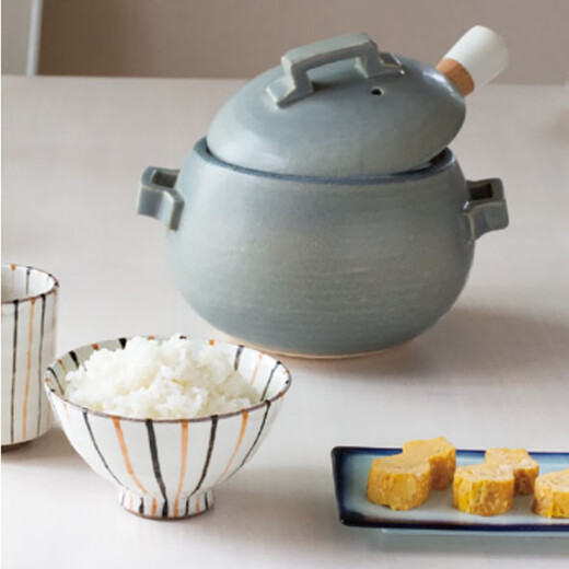 陶瓷王日本原装蓝色土锅砂锅电煮饭煲炖菜锅电磁炉可兼用 14126-91070  明火8号 0ml