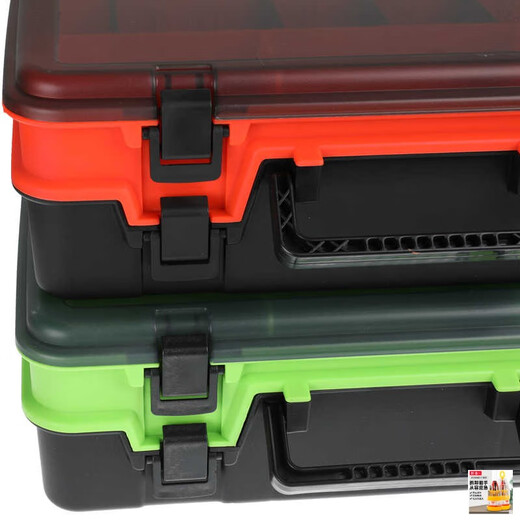 Large Portable Lure Bait Box Multifunctional Double-layer Toolbox Fishing Gear Full Set Storage Portable Vertical Upgrade Upgraded Version - Orange