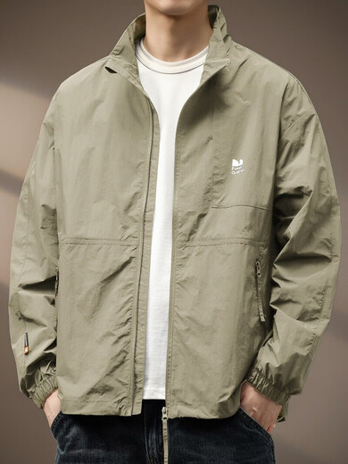 New Balance high-end brown mountain sun protection jacket for men spring and autumn new American outdoor jacket fishing loose top for men brown L suitable for 125-145 Jin Jin equals 0.5 kg