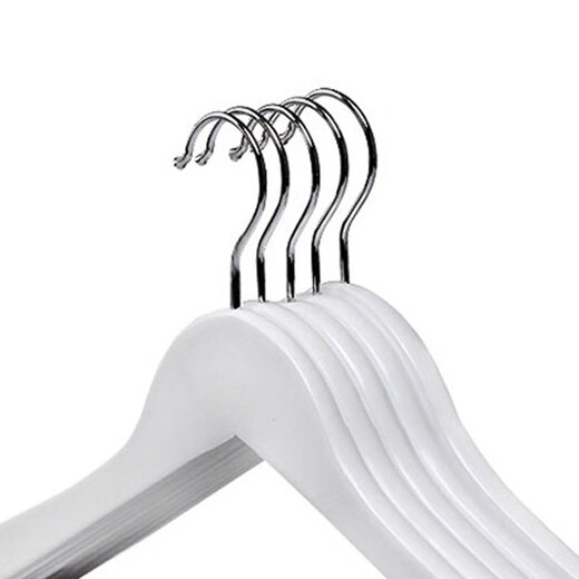 四喜 木头衣架10支实木衣挂衣撑 服装店衣服架 多功能防滑衣撑晾衣挂 6625复古男10支