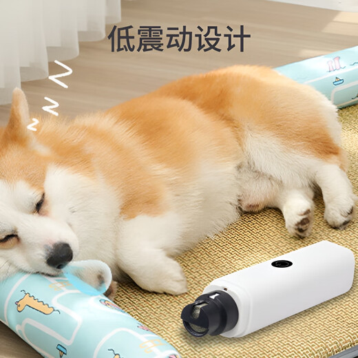 GERTHRON German Pet Nail Grinder Electric Pet Polishing Rechargeable Cat Nail Scissor Artifact Kitten Cat Catch Novice Knife Blue Lighted Enhanced Model 500mA + Replacement Grinding Head