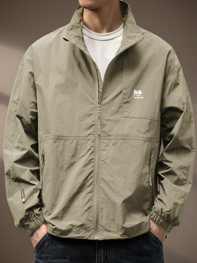 New Balance high-end brown mountain sun protection jacket for men spring and autumn new American outdoor jacket fishing loose top for men brown L suitable for 125-145 Jin Jin equals 0.5 kg