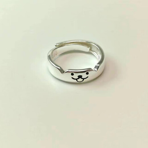 ARY Cat and Dog Diary Ring Female Kitten and Puppy Couple Ring Ins Niche and Beautiful Kitten Cat Ring + Puppy Dog Ring