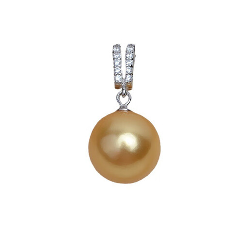 Allied shell freshwater pearl pendant necklace s925 sterling silver temperament single shell bead necklace Korean women's versatile jewelry white shell beads (excluding chain) 10-10mm