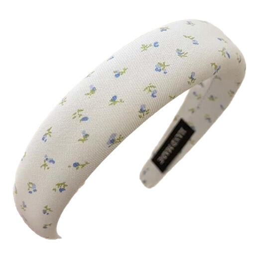 Jiuvia Yi Mengling's same wide-brimmed headband for women 2025 new hairpin bundle high skull knitted headband hairband hair accessories JYFG244 blue floral headband