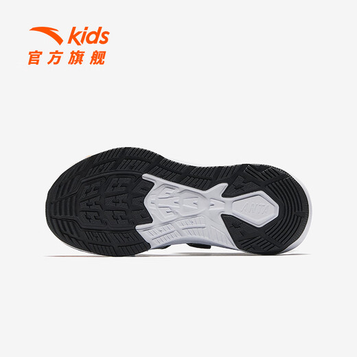 Anta children's sandals, boys' shoes, 26 summer Qingyu Baotou outdoor comfortable student beach shoes, silver/black/waterfall blue-2 34, shoe inner length 21.5cm