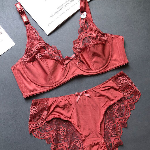 
NJSKAKW [2694 people] European and American Spongeless Sexy 200Jin [Jin equals 0.5 kg] Large size bra set, gather fat MM big white set 80C