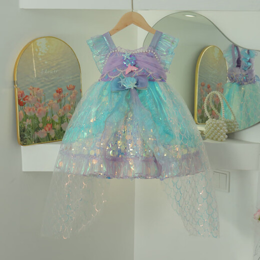 G.duck children's clothing Lolita princess dress girls dress summer mermaid skirt children's cake dress birthday tutu skirt single skirt 110 size 4~5 years old 100-110cm