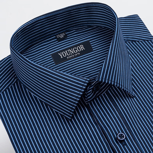 MAYOR Youngor long-sleeved shirt men's 2025 new style pure cotton non-iron middle-aged casual high-end professional formal shirt 6621 38 (recommended 100-115Jin Jin equals 0.5 kg)