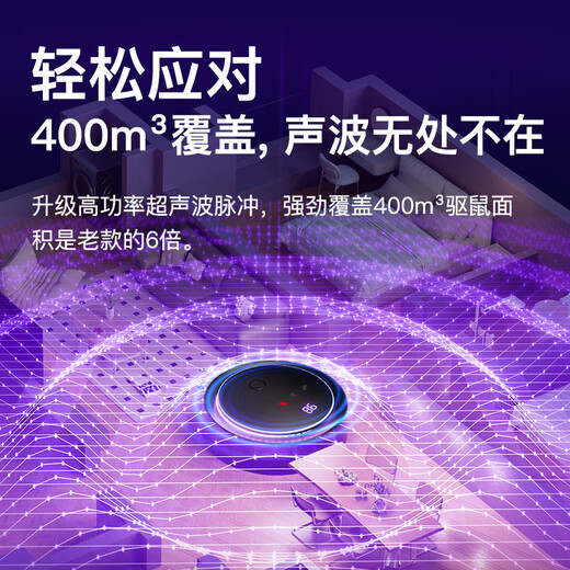 Xiaomi Guoba 2025 New Ultrasonic Mouse Repeller Office Mouse Repeller Magic Outdoor Mouse Repeller Mysterious Black Plug-in Single Pack