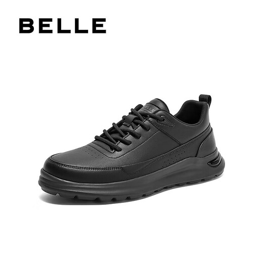 Belle Men's Shoes Casual Versatile Walking Shoes Comfortable Lightweight Dad Shoes Business Sports Shoes A1715CM4 Black 42 (260mm)