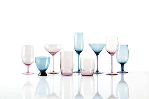 FortessaGala Glassware, 9-Ounce Champagne Flutes (Set of 4), Pink