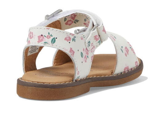 Stride rite children's sandals open toe outdoor beach shoes light and comfortable white floral 8 children