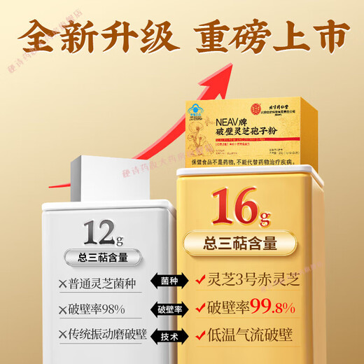 北京同仁堂长白山破壁灵芝孢子粉灵芝粉林芝袍子粉30%人的选择[周期装]买2 60%人的选择[巩固装]买4送2