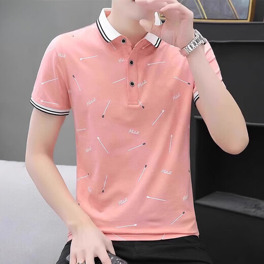 Sept t-shirts à manches courtes de sept wolf Summer Polo en coton imprimé pour hommes T-shirt mince t-shirt Men 677 White L [110-120Jin [Jin est égal à 0,5 kg]]]