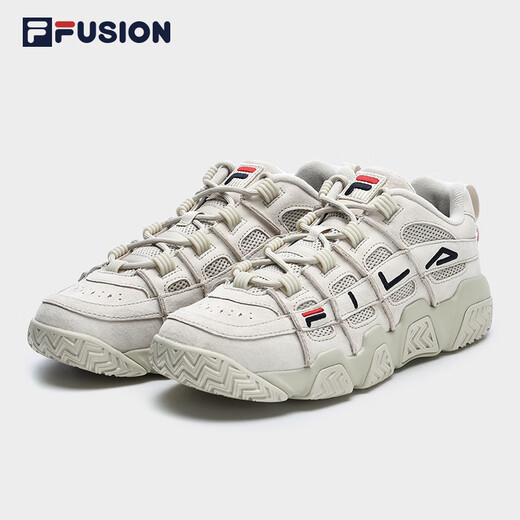 FILA Men's Shoes Basketball Shoes Low-top Sports Shoes Casual Shoes Dad Shoes Oatmeal Color-OM 41
