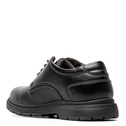 Florsheim Boys' Oxford Shoes Casual Leather Shoes 8-12 Years Old, Comfortable and Breathable Black 2.5 Big Kid