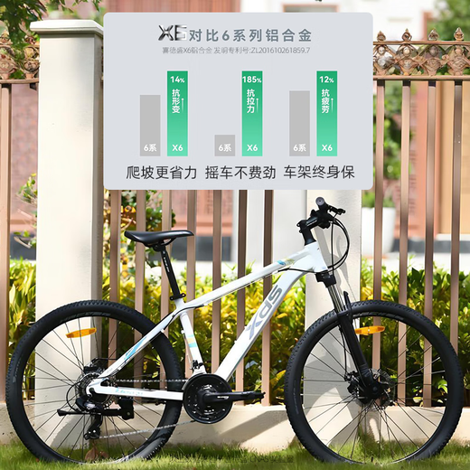 
Xidesheng new model hacker 350 hacker 380 mountain bike bicycle adult aluminum alloy 21 speed men and women students to work Hacker 350 black silver 21 speed SF Express 26 inches x 17 inches height 165-180cm
