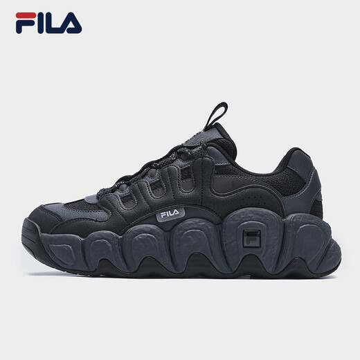 FILA official men's shoes CROISSANT modern sports shoes croissant shoes dad shoes black/shadow black gray-BC 42
