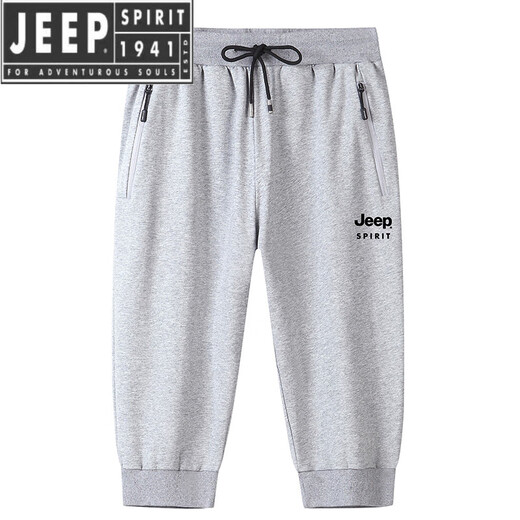 Jeep Spirit Jeep Spirit Sport's Sports Contraved Pants Хлопт летние тонкие модные корейские шорты в среднем пенях с 7 срезанными брюками мужские брюки серая Sp6172 5xl