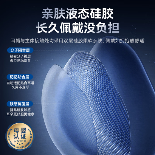 Earplugs for anti-noise sleep, super soundproof earmuffs for noise reduction and snoring, silicone suitable for Xiaomi Silent Black丨Special for sleep丨Free storage compartment