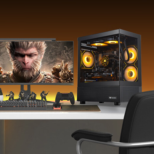 Maxxuan R5 5600X/7500F/9500F/ B580/RTX5060/5060Ti e-sports game Black Myth Wukong desktop computer host design rendering DIY assembly computer configuration six | R5 7500F+ barebones