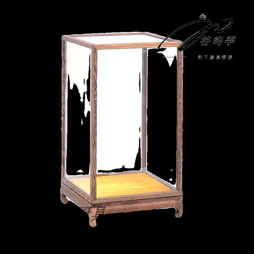 White box display protection ornaments white frame transparent packaging gift box single solid wood base vertical length 27 width 27 height 45