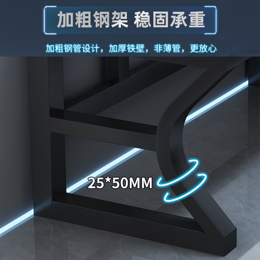 Mudiren solid wood computer desk desktop home computer desk gaming desk office desk simple solid wood desk study desk C all solid wood desktop black + black frame 120x60x75cm