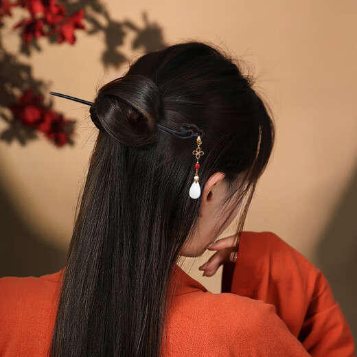 Sangma Sandalwood Orchid Hairpin Hair Comb Hanfu Hair Accessories Step Shake Hairpin Plum Blossom Comb Birthday Gift Teacher's Day Gift