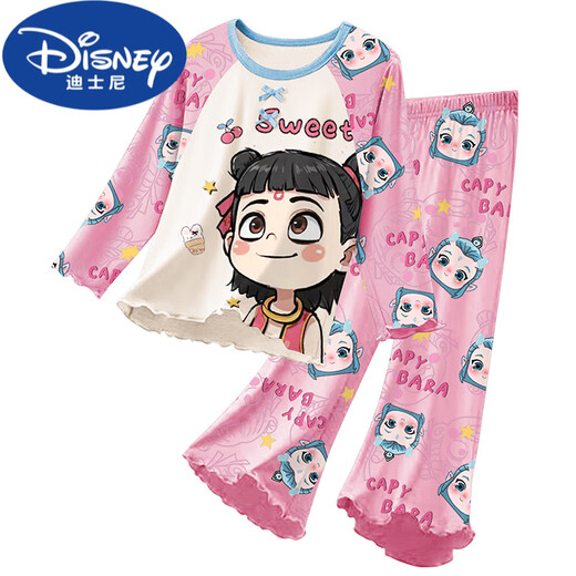 迪士尼（Disney）女童睡衣莫代尔儿童长袖大童亲子母女孩家居服哪吒2025新款春秋季 2M--ST-11303 170 12码(120-130)cm