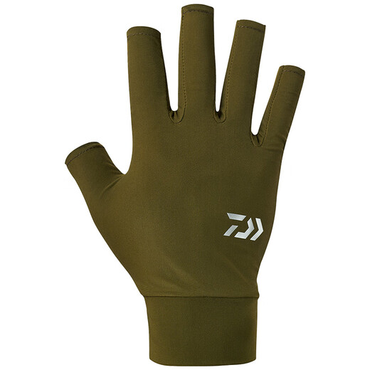 DAIWA 25 spring and summer DG-6725/6825 Fingerless cool fishing gloves quick-drying fingerless gloves DG-6725 3 fingers exposed black L