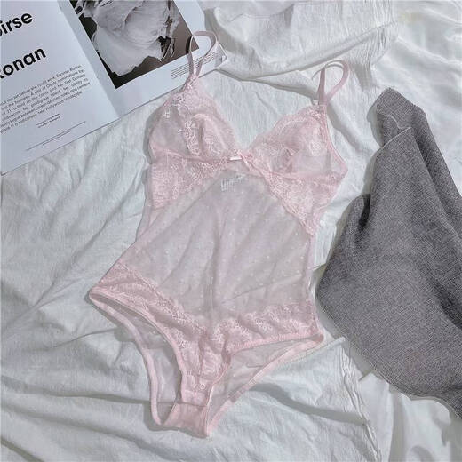 French sexy lingerie women's pure half cup transparent bra set thin European and American lace panties bra white thong set 70AS code