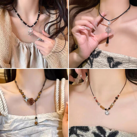 Zaoji (Zaoji) Retro neuer chinesischer trojanischer Pferd Perlen Halskette für Frauen im Sommer im Sommer im Sommer im Sommer im Sommer im Sommer -Halsketten -Accessoires -Accessoires -Accessoires X2694 der Sommerstil