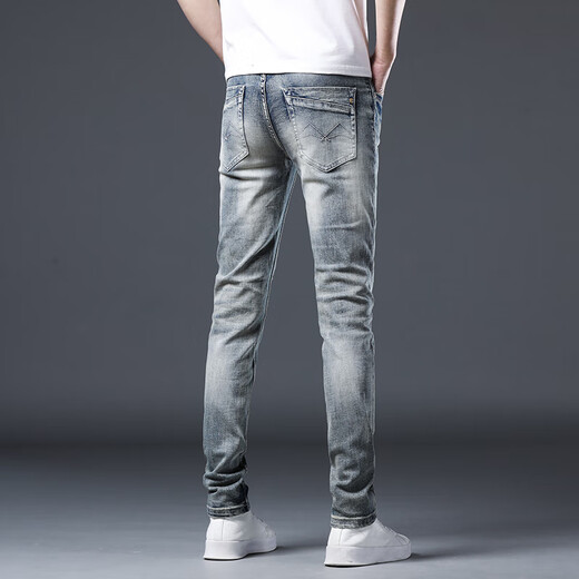 Lee Dprre Jeans Männer 2025 Neues Trend High-End-Riss Frühling Herbst Herbst Männer schlanke Füße Männer Kaffee schwarz 1048 Models 28