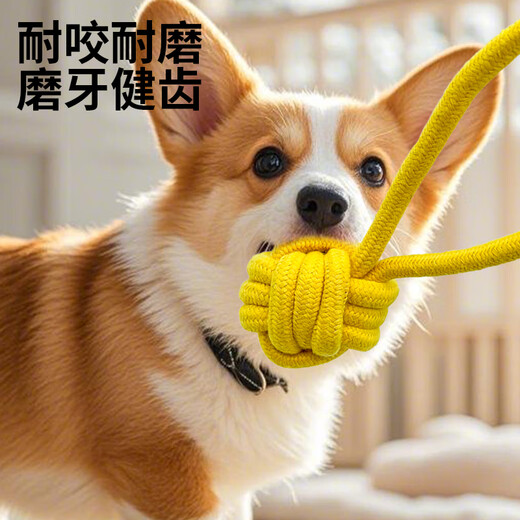 ZanChong Macaron Cotton Knot Dumbbell Ring Set Pet Supplies Puppies and Dog Toys Resistant to Bite and Molar for Self-pleasure