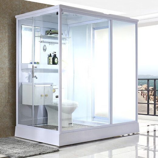 CleanDell integrated shower room bathroom bathroom dry and wet separation integrated shower room partition with toilet front door 190*120*220 (right) without steam