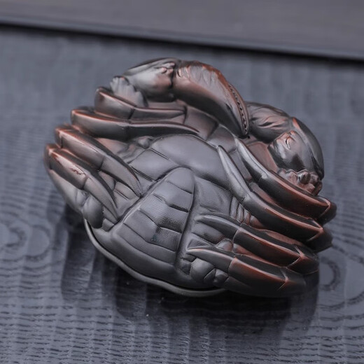 Purple pottery crab tea drain all-ceramic integrated filter set can raise tea pets ornaments household tea filter tea partition crab filter tea pet