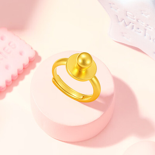 Chao Acer children's solid gold ring 5G pacifier gold ring ring baby newborn first-year gift price live ring mouth 2 grams
