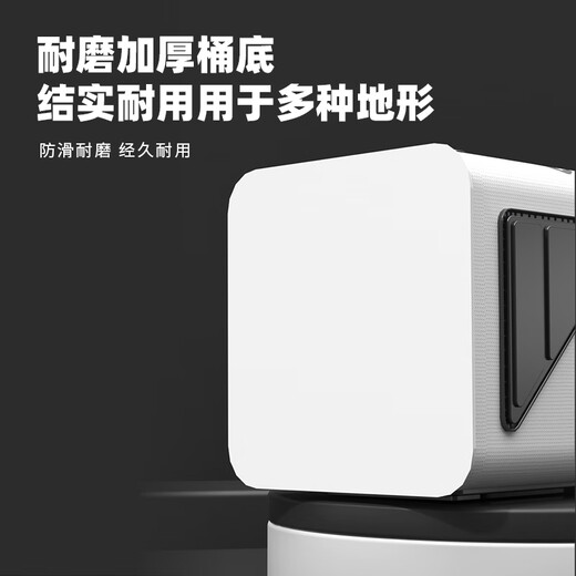 Yifan Seiko Fishing Heightened Foldable Water Bucket Fish Bucket Live Fish Box Multifunctional Rope Anti-Jump Net Fishing Gear 29cm High (Black and White) Black Pit and Hard Water Bucket