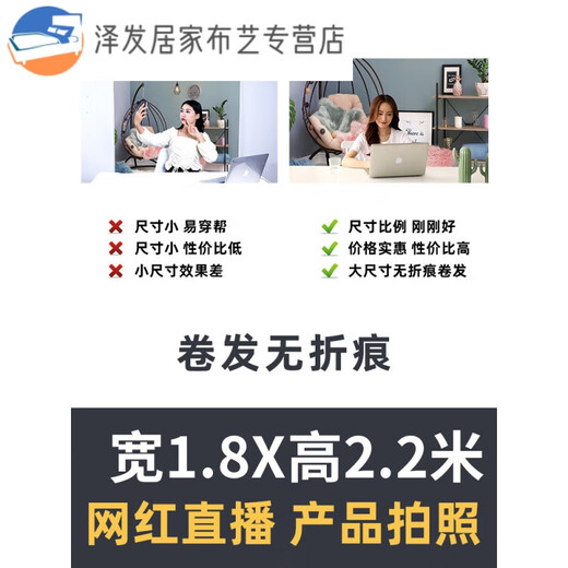 山头林村直播间背景布背景布主播服装产品网红主播直播背景布3d立体直播 GX-9214加厚无纺布1.8*2.2M无痕