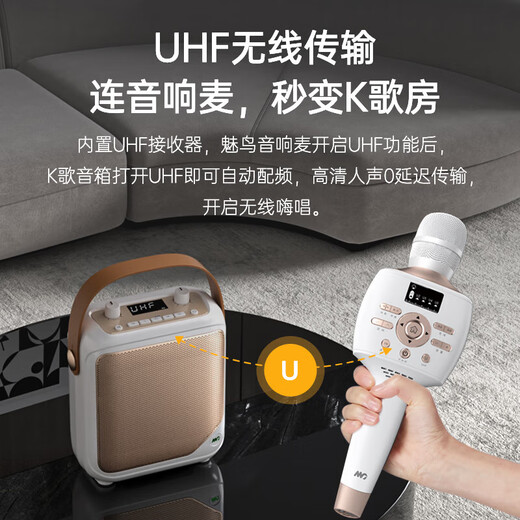 Meiniao Big Sound Speaker Mic, the same model for celebrities and internet celebrities, set, microphone and audio integrated home ktv wireless microphone, outdoor singing artifact, all-in-one live broadcast and recording karaoke, Big Sound Speaker Mic 60w flagship version + companion speaker
