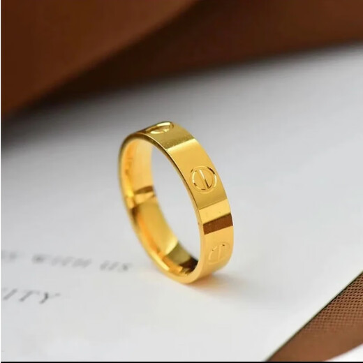 DL 1998 Fat Donglai same style sand gold ring special offer classic Kaga couple ring ins light luxury fashion ring No. 10 weight 160-200Jin Jin is equal to 0.5 kg
