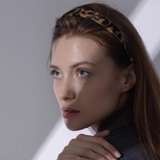 Cercoo Acetate Glasses Headband Women's High-end Versatile French Hairpin Birthday Gift for Women Tortoiseshell Color 1