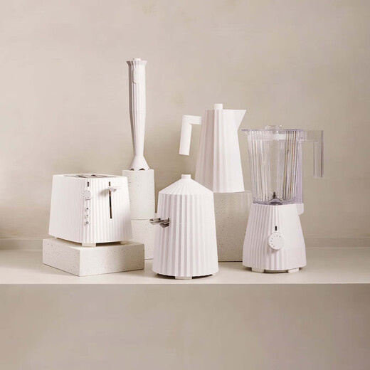 ALESSI Toaster Home Breakfast Machine Sandwich Toaster Bagel Toaster Plisse Pleated Series White