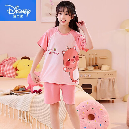 Disney boys' pajamas 2025 new summer children's pure cotton short-sleeved suit Nezha: The Devil Boy Boy Thin Home Clothes 705 Red Nezha Boys One Size 14 (recommended body size 125-13555 Jin Jin equals 0.5 kg
