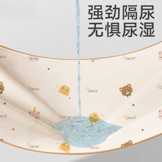 Qiaran Japanese brand diaper pad for baby, waterproof, breathable, washable, large size baby sheet, diaper pad, aunt pad, 7A antibacterial, anti-mite, Moon Bunny - Class A baby fabric 100x180cm