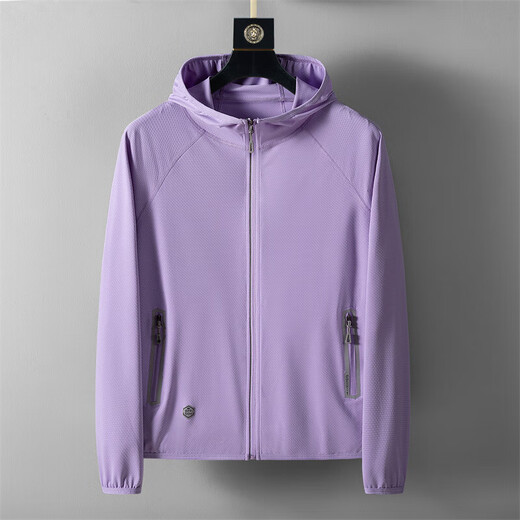 Summer sun protection clothing for couples, summer thin breathable ice silk fishing sun protection clothing, ultra-thin jacket for men and women, quick-drying clothing, pink 4XL