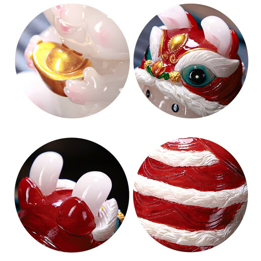 Xixi Taitai changes color when exposed to water, rabbit tea pet ornaments, boutique can support the zodiac sign, lion awakening tea tray, tea table accessories, tea set, tea table accessories, color changing lion awakening rabbit tea pet