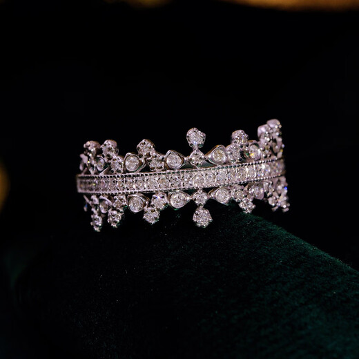 Hunter 18K gold cluster real ring luxury retro crown women's ring personalized jewelry fashion wedding ring lover gift for women women's size 12